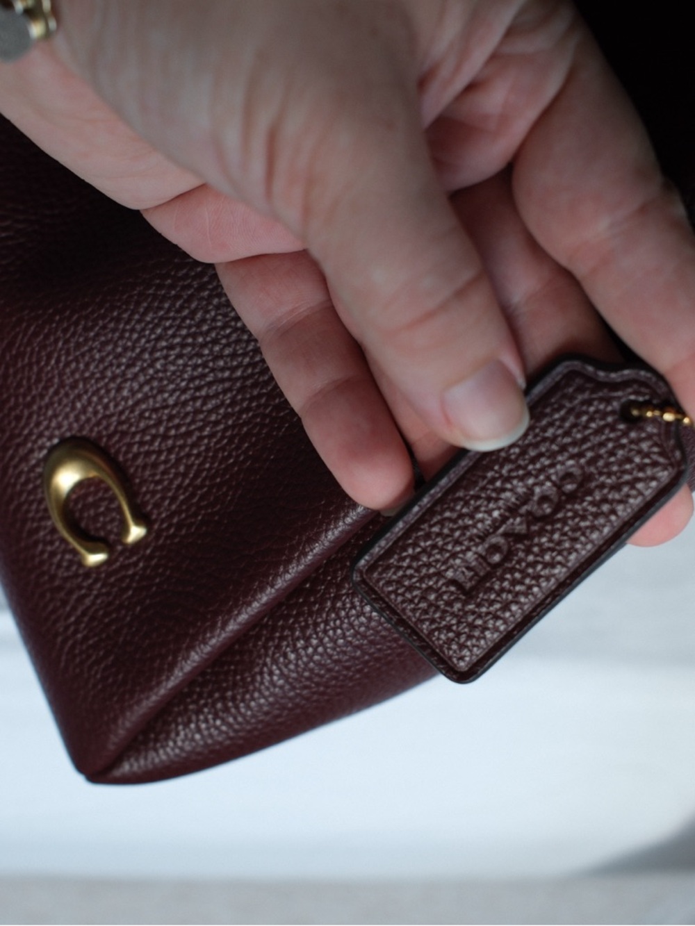 Coach Lola Shoulder Bag - Burgundy Merlot Color - Picture 2 of 9